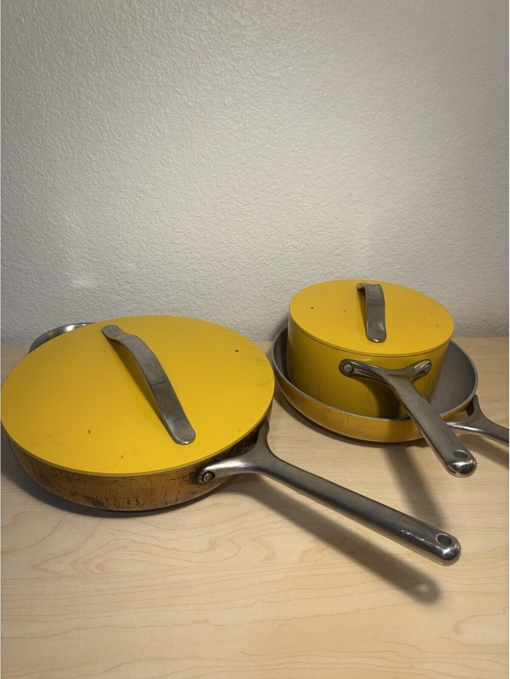 Caraway Non-Stick Ceramic Cookware Pots Pans Set Marigold/Yellow